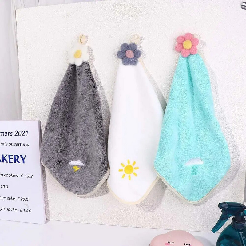 Deblji ručnik od koraljnog flisa koji se može objesiti Slatki upijajući ručnici za ruke Kuhinjske krpe od mikrovlakana Krpa za čišćenje Krpa Rupčić