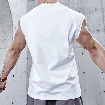 Ανδρική εξωτερική φανέλα Bodybuilding Tank top Γυμναστήρια Fitness αμάνικο πουκάμισο που αναπνέει Αντρικό αθλητικό γιλέκο που στεγνώνει γρήγορα