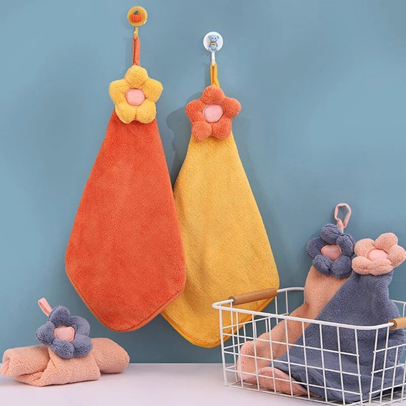 Slatki ručnici za ruke za kuhinju, kupaonicu, koraljni baršun, mikrofibra, mekane, brzo sušeće upijajuće krpe za čišćenje kućne saune frotirni ručnik