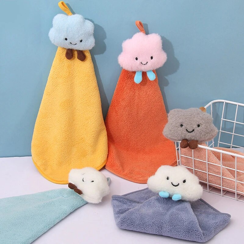 Slatki ručnici za ruke za kuhinju, kupaonicu, koraljni baršun, mikrofibra, mekane, brzo sušeće upijajuće krpe za čišćenje kućne saune frotirni ručnik