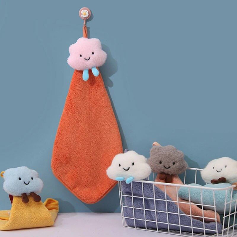 Slatki ručnici za ruke za kuhinju, kupaonicu, koraljni baršun, mikrofibra, mekane, brzo sušeće upijajuće krpe za čišćenje kućne saune frotirni ručnik