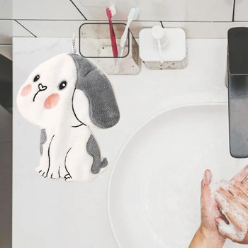 Χαριτωμένα πετσέτες χεριών που κρέμονται μικρή πετσέτα χεριών με πετσέτες χεριών σε σχήμα σκύλου Οικιακό για μπάνιο γυμναστήριο Ντους Ξενοδοχείο σπα Κουζίνα