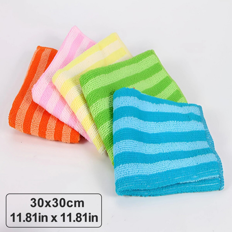5 bucăți cârpă de curățare din microfibră, cârpă reutilizabilă pentru curățarea bucătăriei, cârpe absorbante, lavabile, moale pentru curățare, cârpă de vase