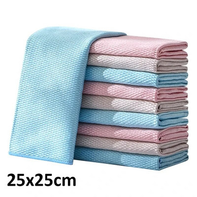 Krpe za pranje posuđa od mikrovlakana od riblje krljušti Kuhinjske super upijajuće krpe za pranje otporne na ulje Krpa za brisanje staklenih prozora Krpe za čišćenje kućanstva