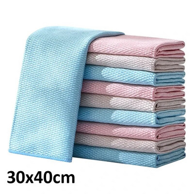 Krpe za pranje posuđa od mikrovlakana od riblje krljušti Kuhinjske super upijajuće krpe za pranje otporne na ulje Krpa za brisanje staklenih prozora Krpe za čišćenje kućanstva