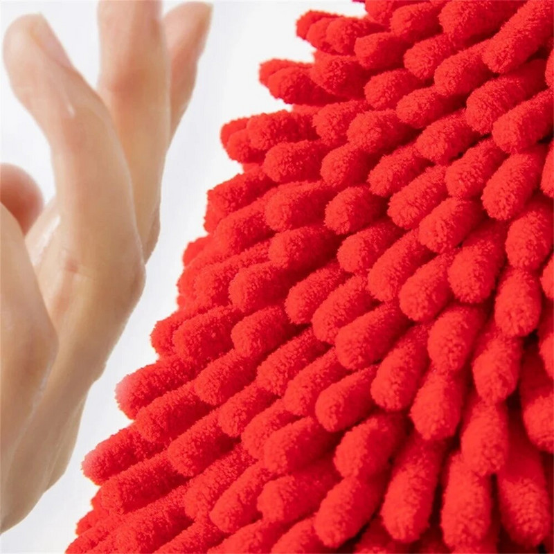 Rabbit Year Red Chenille Хавлиени кърпи за ръце Кухня Баня Хавлиени кърпи Карикатура Бързосъхнещи меки абсорбиращи кърпи за бродерия
