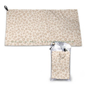 Beige Animal Print Home Decor Erin Kendal Gyors száraz törölköző Tornaterem Sportfürdő Hordozható Bézs Erin Kendal Leopard Light Animal