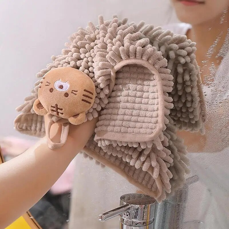 Хавлиена кърпа за баня Шенил Хандбал Висяща хавлиена кърпа за ръце Кухненска уплътняваща водоабсорбираща бързосъхнеща баня Сладък парцал