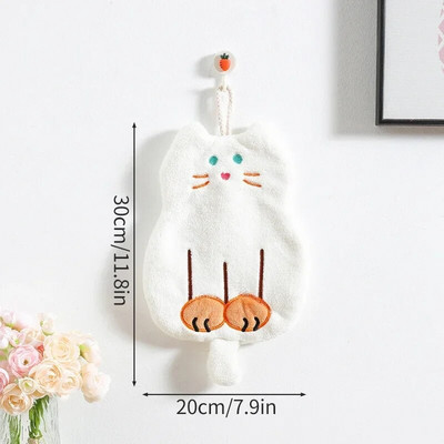 Сладки котки Кърпи за ръце Кухня Баня Абсорбиращ микрофибър Кухненска кърпа Кърпи за съдове Висяща кърпа Кухненски аксесоари