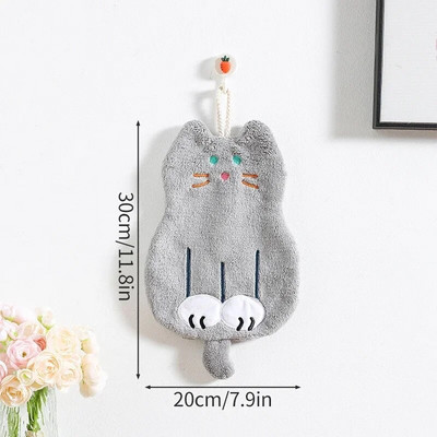 Сладки котки Кърпи за ръце Кухня Баня Абсорбиращ микрофибър Кухненска кърпа Кърпи за съдове Висяща кърпа Кухненски аксесоари