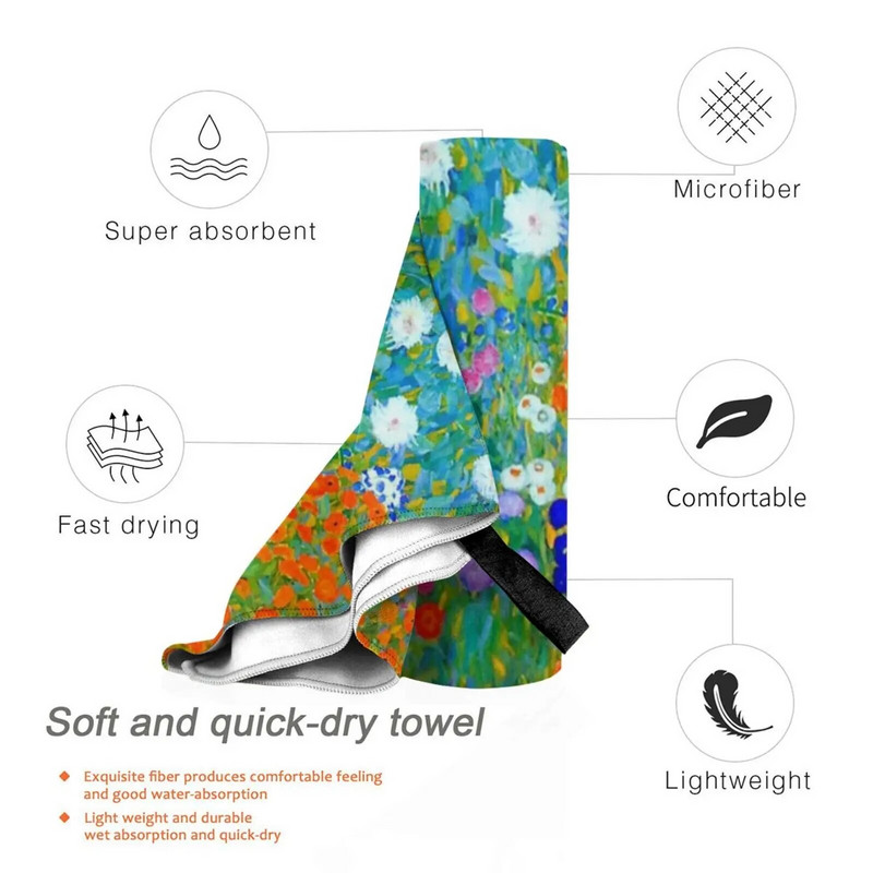 Gustav Klimt-Cvjetnjak Brzosušivi ručnik Teretana Sportska kupka Prijenosni Malcesine na jezeru Garda Gustav Gustav Klimt Gustav