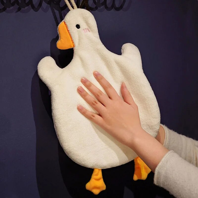 Slatki Goose Ručnici za ruke za kupaonicu Kuhinja Zadebljani koraljni baršun Kućni udobni dječji rupčić za brisanje od mikrovlakana Vez