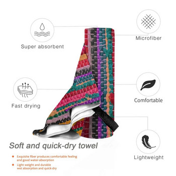 Красива мексиканска тъкан Бързосъхнеща кърпа Фитнес зала Спортна баня Преносима тъкан Мексиканска силна шарка Цветове Calartnz Talent