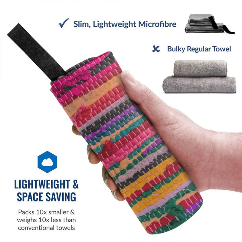 Красива мексиканска тъкан Бързосъхнеща кърпа Фитнес зала Спортна баня Преносима тъкан Мексиканска силна шарка Цветове Calartnz Talent