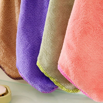 Lovely Towel Style Cartoon Coral Velvet Πετσέτα Κρεμαστή πετσέτα κουζίνας πολλαπλών λειτουργιών Απορροφητική πετσέτα καθαρισμού μπάνιου κουζίνας