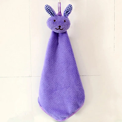 Divan ručnik u crtanom stilu Ručnik od koraljnog baršuna Višenamjenski viseći kuhinjski ručnik Upijajući ručnik za čišćenje u kuhinji i kupaonici