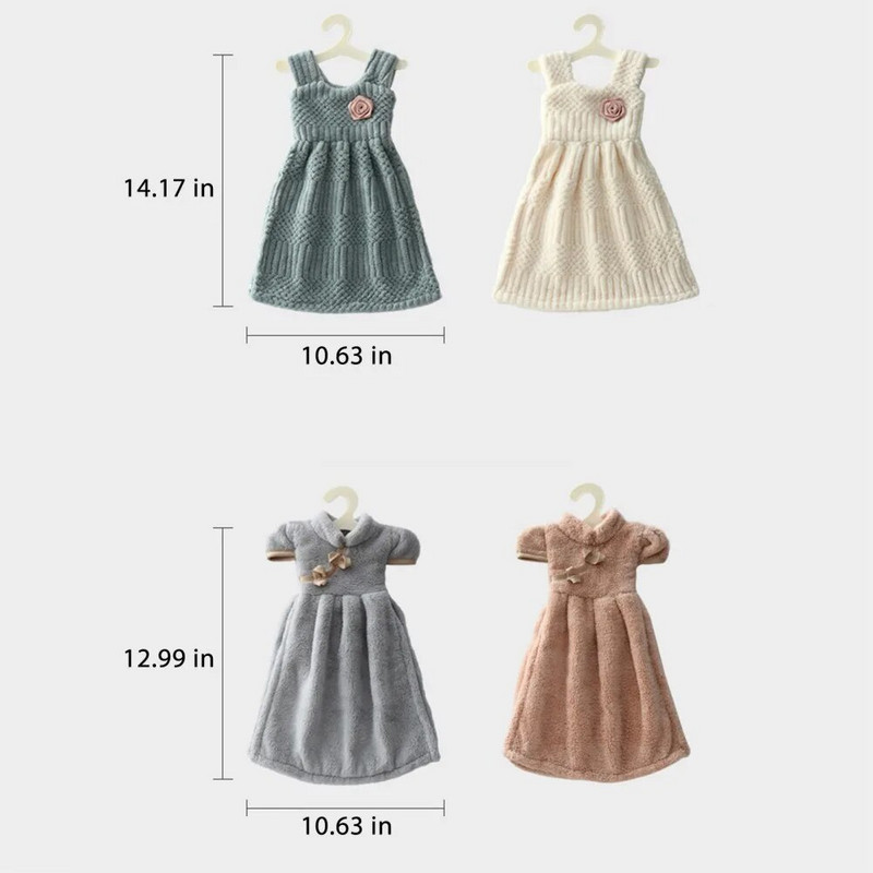 Kuhinjski ručnik za ruke Coral Velvet Quick Dry Bath Ručnik za sušenje ruku Dress Shape Viseći Fuzzy ručnici za kupaonicu Dječja spavaća soba