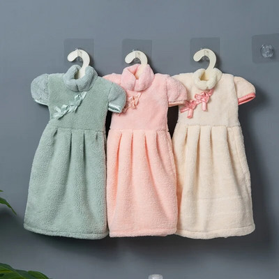 Πετσέτα χεριών Cheongsam Clothing Style Absorbent Soft Coral Velvet Πετσέτα κουζίνας Πετσέτα κουζίνας Αξεσουάρ κουζίνας Πανί καθαρισμού