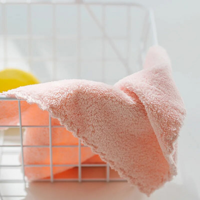 Квадратна малка кърпа за ръце 25*25 см. Детска кърпа за лице 25*50 см. Коралово кадифе Мек микрофибър с висока плътност