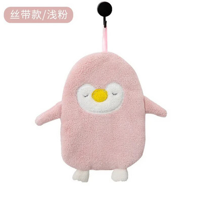 Pehme plüüsis pingviini vannirätik Baby Cartoon Loomade salvrätik Rippuv vannitamine Coral Velvet rätik köögirätik