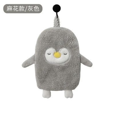 Pehme plüüsis pingviini vannirätik Baby Cartoon Loomade salvrätik Rippuv vannitamine Coral Velvet rätik köögirätik