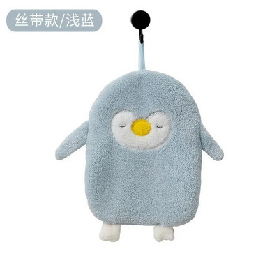 Pehme plüüsis pingviini vannirätik Baby Cartoon Loomade salvrätik Rippuv vannitamine Coral Velvet rätik köögirätik