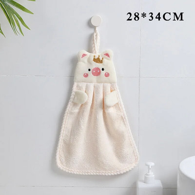 1kom crtani svinjski rupčić Kuhinjski pribor Vez Mekani ručnik za kućanstvo u korejskom stilu Montiran na zid