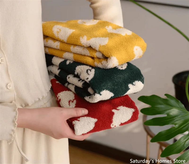 Mieli triušiai Patter Pure rankšluosčiai Minkšti maloniai odai veido rankšluosčiai Vonios kambario sugeriantys veido rankšluosčiai suaugusiems namų apyvokos rankšluosčiai