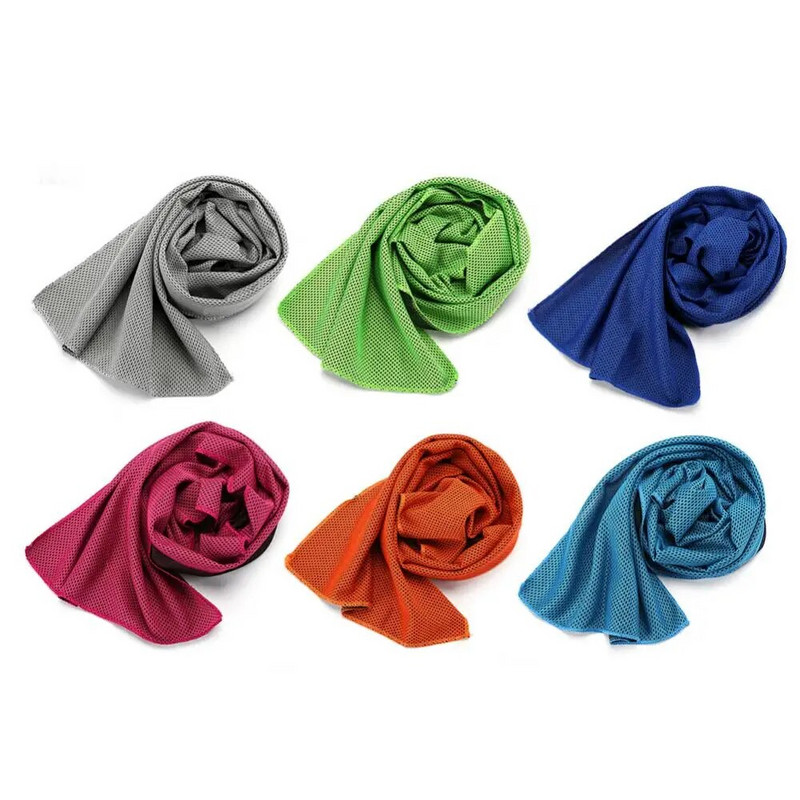 Vėsinantys lediniai rankšluosčiai Mikropluošto Joga Vėsus plonas rankšluostis lauke Sportas Vasarą Vėsinantis šalikas Sporto salė Dėvėti apledėjimo prakaito juosta Top sportinis rankšluostis