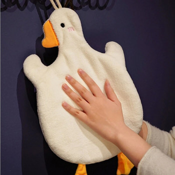 Πετσέτες χεριών Creative Goose Kawaii Cartoon Goose Άνετη πετσέτα από κοραλί βελούδο Διακόσμηση μπάνιου Πετσέτα χεριών