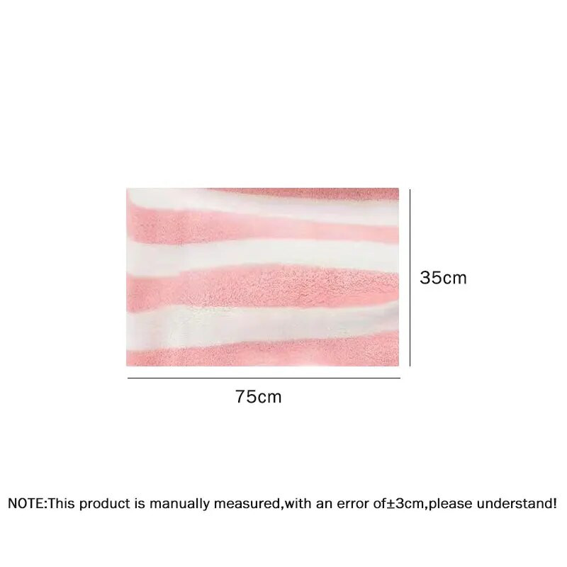 35x75cm Prosop de baie Coral Fleece Microfibră în dungi Adulti Textile de uz casnic Baie Moale Femei Fata Sauna Spa Prosop absorbant