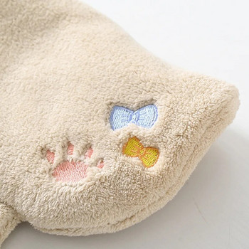Сладка анимационна котка Кухненска кърпа за почистване Коралово кадифе Висящи халки Кърпи за ръце Микрофибър Бързосъхнеща мека абсорбираща кърпа