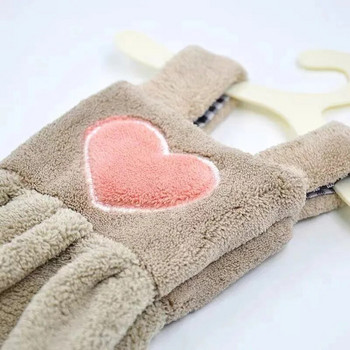 Χαριτωμένη πετσέτα χεριών κινουμένων σχεδίων σε σχήμα καρδιάς Πανί κουζίνας γρήγορου στεγνώματος Μαλακές πετσέτες μπάνιου μωρού Κρεμάσιμο απορροφητικό πανί καθαρισμού