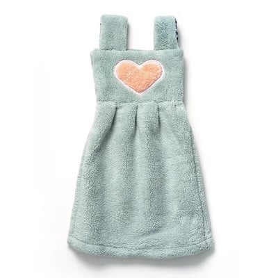 Szív alakú aranyos rajzfilm kéztörlő konyhai gyorsan száradó mosogatórongy puha baba fürdőszobai törölközők Felakasztható nedvszívó tisztítókendő