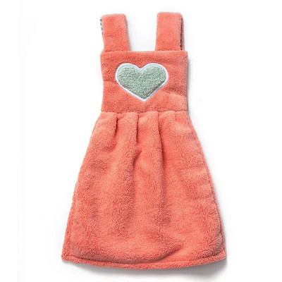 Szív alakú aranyos rajzfilm kéztörlő konyhai gyorsan száradó mosogatórongy puha baba fürdőszobai törölközők Felakasztható nedvszívó tisztítókendő