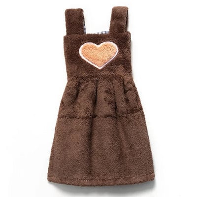 Szív alakú aranyos rajzfilm kéztörlő konyhai gyorsan száradó mosogatórongy puha baba fürdőszobai törölközők Felakasztható nedvszívó tisztítókendő