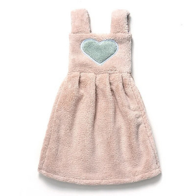 Szív alakú aranyos rajzfilm kéztörlő konyhai gyorsan száradó mosogatórongy puha baba fürdőszobai törölközők Felakasztható nedvszívó tisztítókendő