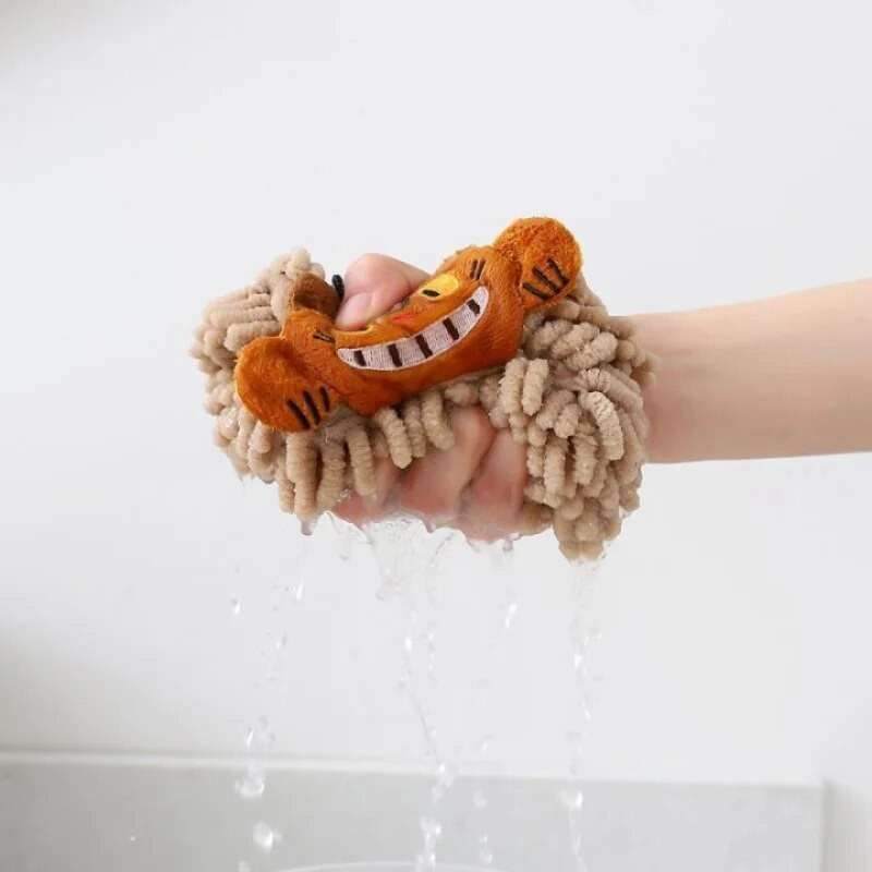 Crtić Životinja Mačka Ručnik za ruke Upijajuća spužva od mikrovlakana Brzo sušeća Plišana marama za brisanje Kuhinja Kupaonica Frotirni ručnici za kosu