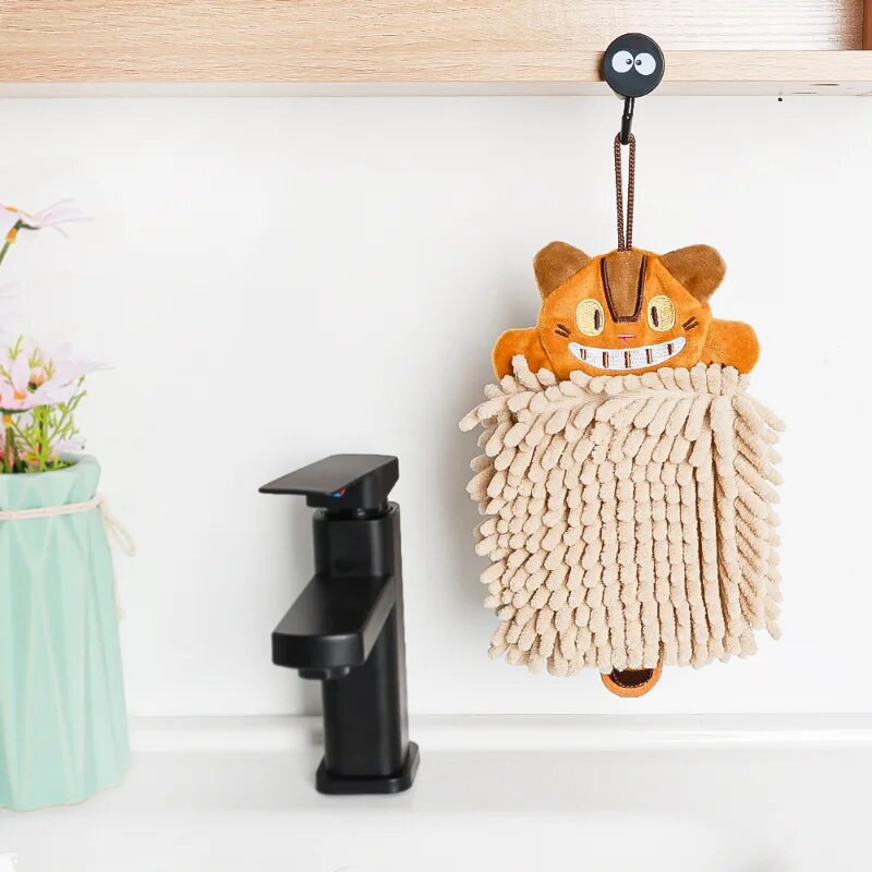 Crtić Životinja Mačka Ručnik za ruke Upijajuća spužva od mikrovlakana Brzo sušeća Plišana marama za brisanje Kuhinja Kupaonica Frotirni ručnici za kosu