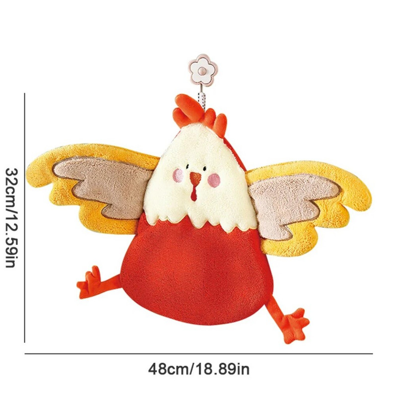 Хавлиена кърпа за ръце Сладко животно Хавлиена кърпа за ръце за деца Кърпи за животни Силна абсорбция на вода Сладки висящи кърпи Kawaii