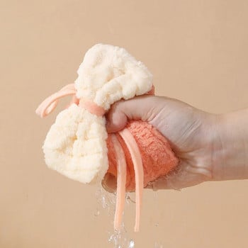 Πετσέτες χεριών Bowknot για κουζίνα Μπάνιου Μικροΐνες Coral Velvet Μαλακό Μαντήλι Σπιτιού Quick Dry απορροφητικό πανί πιάτων που αναπνέει