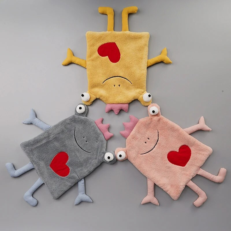 Crtani žaba Ručnik za ruke Zadebljani koraljni baršun Prozračne dječje maramice Kuhinjska kupaonska šalica Stol Krpa za čišćenje posuđa