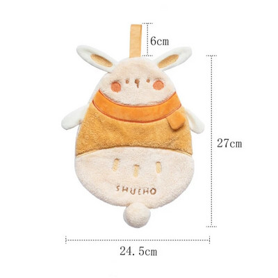 Прекрасни анимационни лениви кърпи за избърсване на ръце Удебелена коралова кадифена абсорбираща бързосъхнеща висяща конструкция Детска дишаща носна кърпа