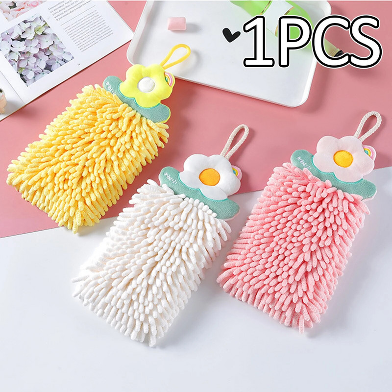 Szép törlőkendők Kéztörlő Kézszáraz Törölköző Fürdőszoba Konyhai Tisztító Törölköző Akasztóhurkok Mosogatókendők Konyhai Kiegészítők