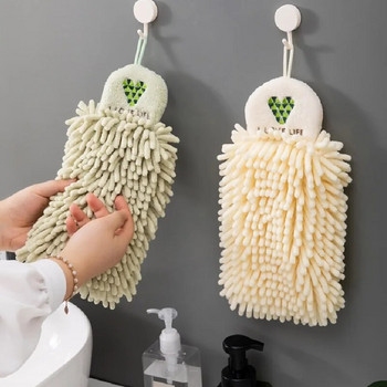Χαριτωμένες μαλακές πετσέτες χεριών Chenille για το σπίτι σούπερ απορροφητικό φιλικό προς το περιβάλλον πανί σκουπίσματος με θηλιές για το μπάνιο της κουζίνας