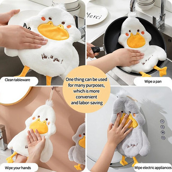 Cartoon Animal Πετσέτα Χεριών για Παιδιά Απορροφητική Κρεμαστό Πετσέτες Χεριών Πλύσης Μαλακά σερβίτσια κουζίνας Πετσέτες Καθαρισμού Εργαλεία κουζίνας