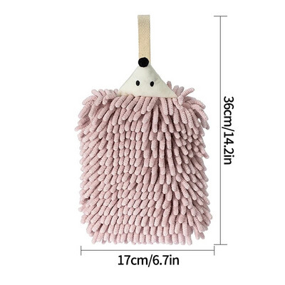 Анимационни кърпи за ръце с животни за деца Абсорбиращи висящи кърпи за ръце Кухня Мека кърпа за почистване на съдове Кухненски инструменти