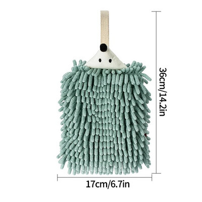 Анимационни кърпи за ръце с животни за деца Абсорбиращи висящи кърпи за ръце Кухня Мека кърпа за почистване на съдове Кухненски инструменти