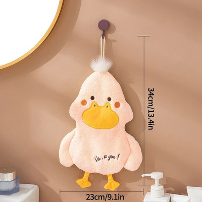 Анимационни кърпи за ръце с животни за деца Абсорбиращи висящи кърпи за ръце Кухня Мека кърпа за почистване на съдове Кухненски инструменти