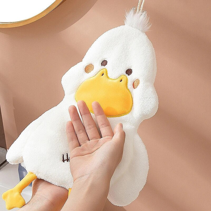 Анимационни кърпи за ръце с животни за деца Абсорбиращи висящи кърпи за ръце Кухня Мека кърпа за почистване на съдове Кухненски инструменти